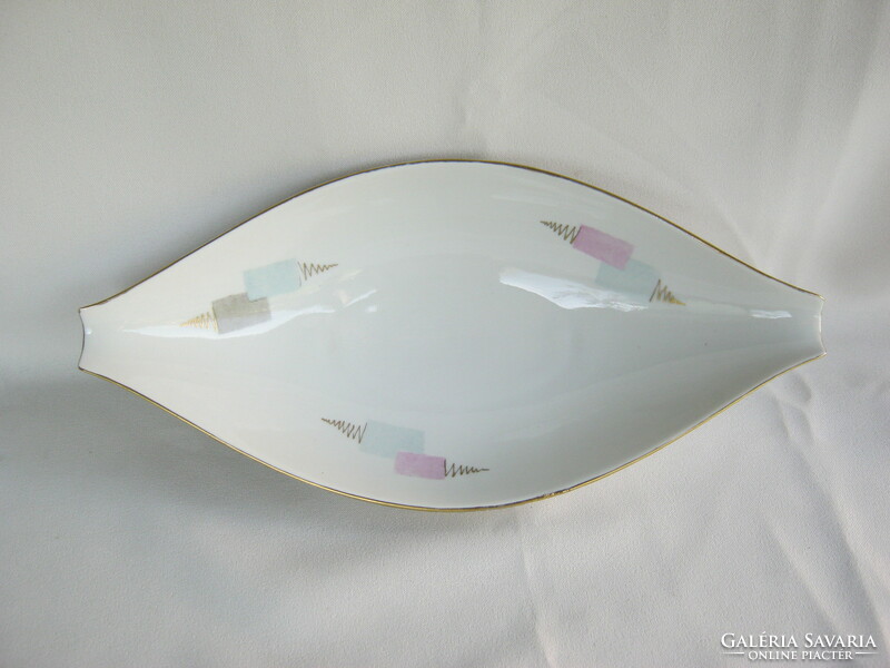 Unterweissbach porcelain art deco boat bowl serving centerpiece