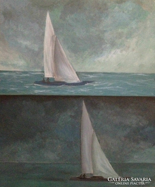 Hanna Andorka (1973-): day and night, sailboats