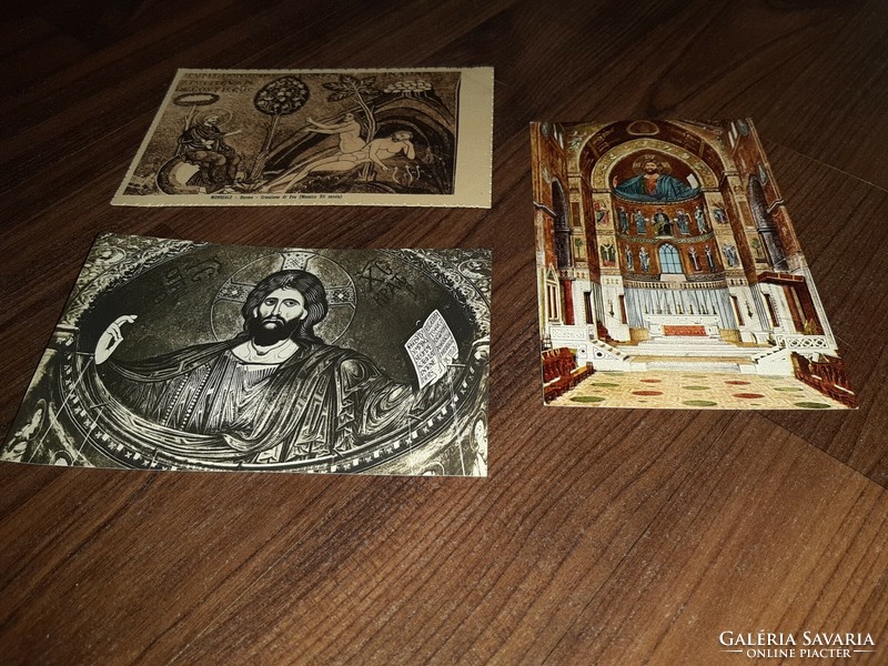 Antique postcards religiously themed in Monreale