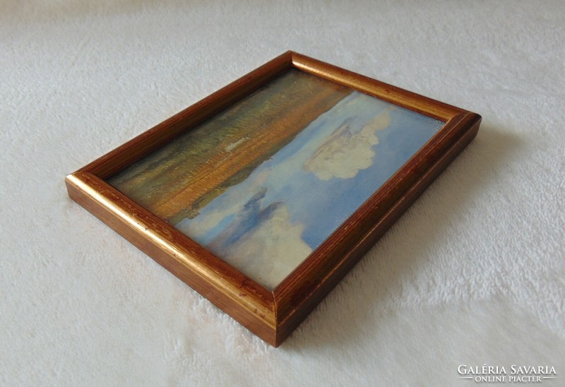 Antique gilded small picture frame