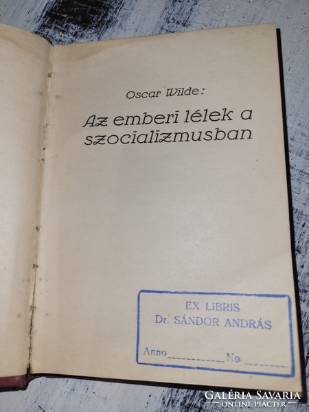 Oscar wilde: the human soul in socialism, a translation by László Zilahi