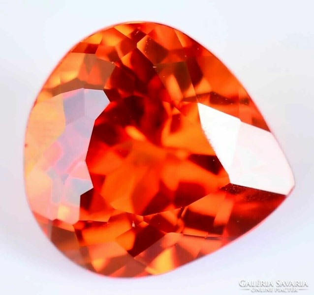 4.3 Ct original heated orange sapphire gemstone from Tanzania