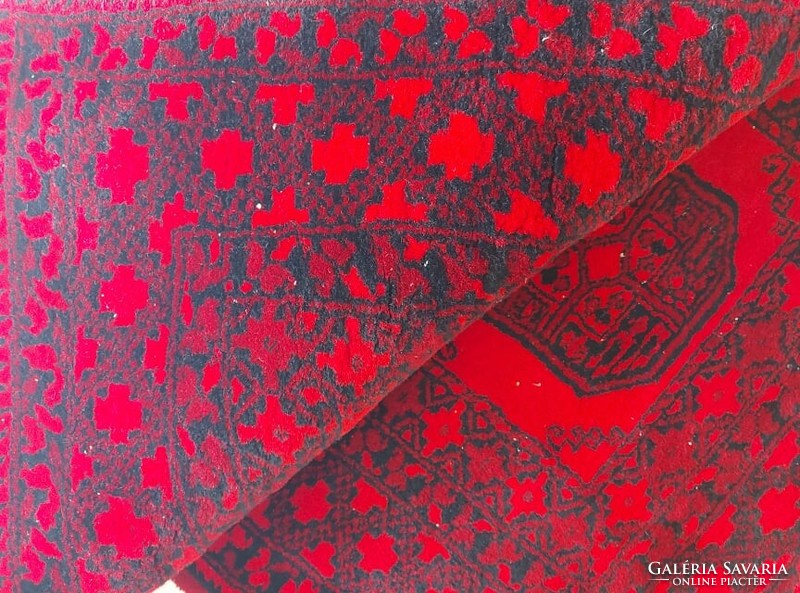 Afgán elefánttalpú minta 97x147 kézi csomózású gyapjú perzsa szőnyeg FF_05
