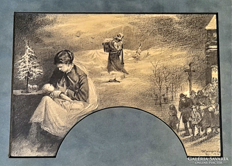 Komjáti-Wanyerka Gyula: "Háború" grafika (1916)