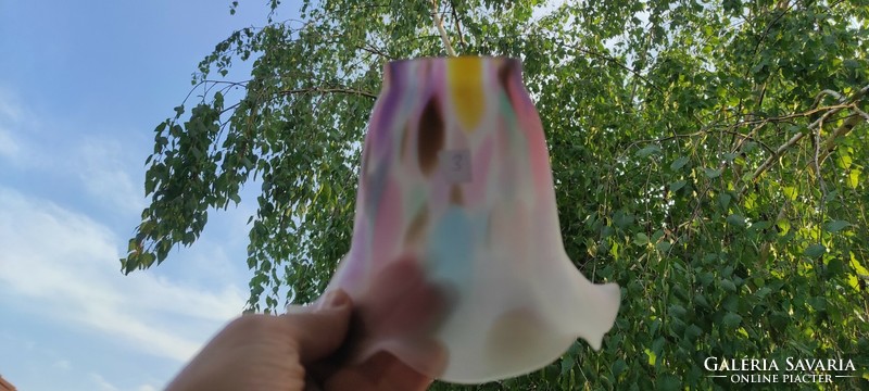 Nagy színes lámpa búra, tulipán búra fodros színes kiváló dekoráció !DB választható !