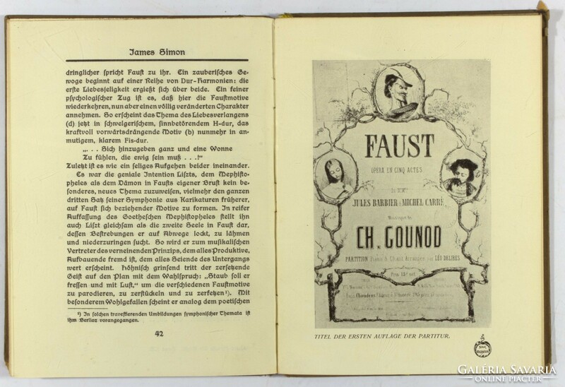 Faust in der Music - James Simon (Eredeti 1906-os kiadás)