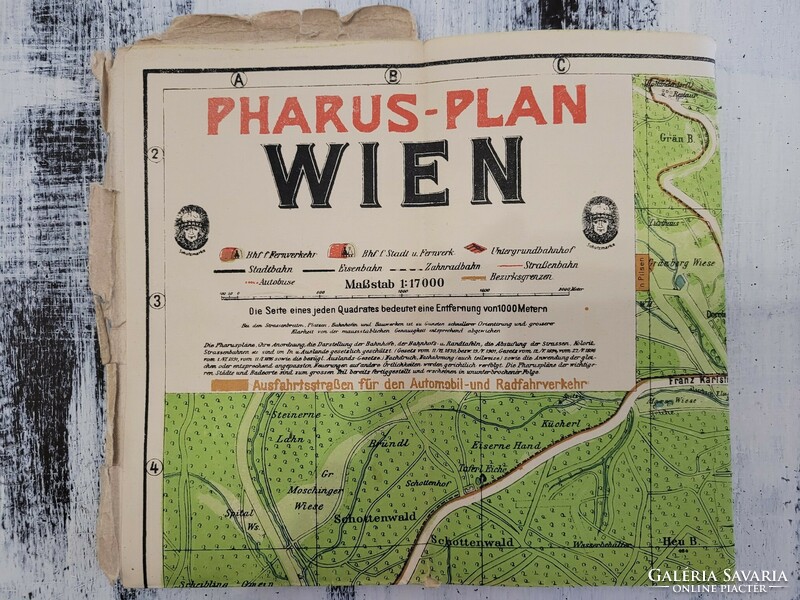 1923 Wien nagy térkép, PHARUS-PLAN