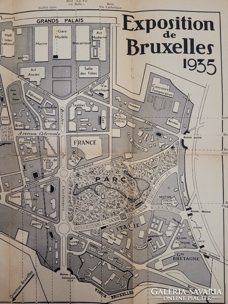 Map and exhibitions of Brussels, recommendations 1935.