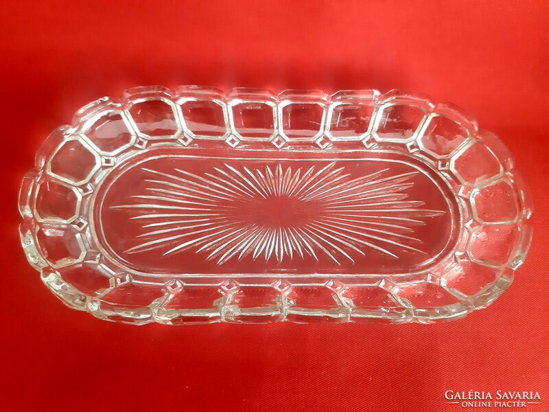 Glass oval bowl, bowl plate