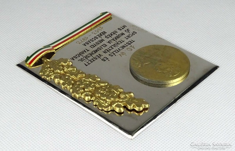 1H457 Régi MTS szocreál kitüntetés díszdobozban 1973