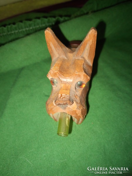 Special hand-carved pouring dog head bottle stopper