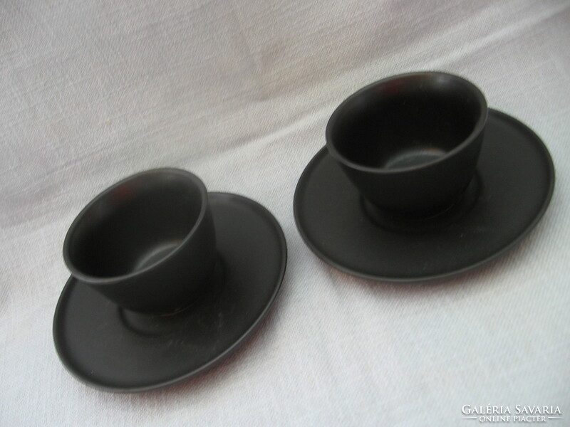 Fekete Melitta kávés csésze pár