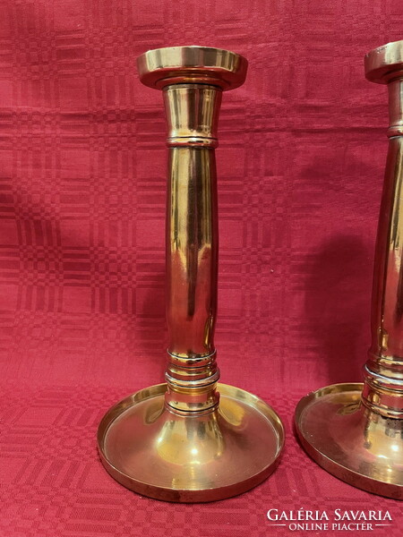Couple with beautiful copper candlesticks