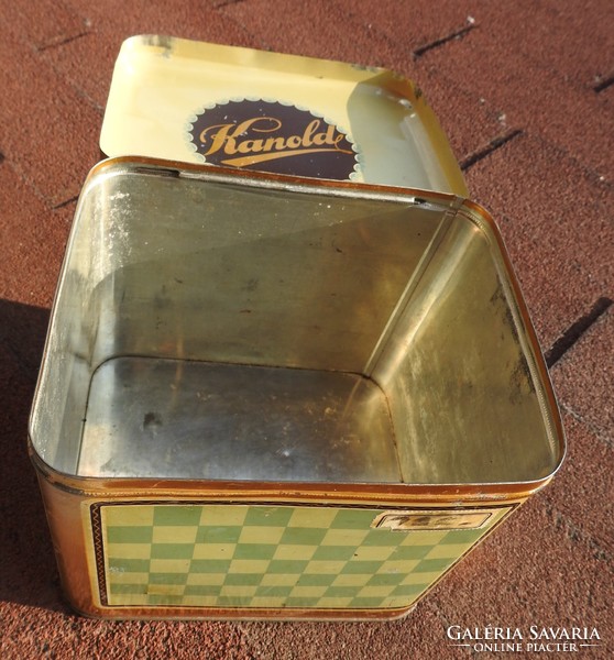 Antique Viennese tin box with canister mint & co.Wien