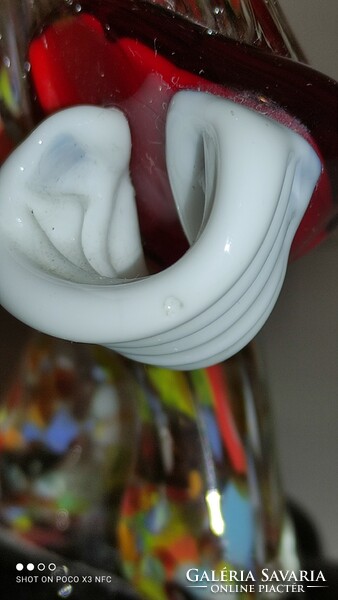 Muránói kézműves üveg bohóc figura szobor