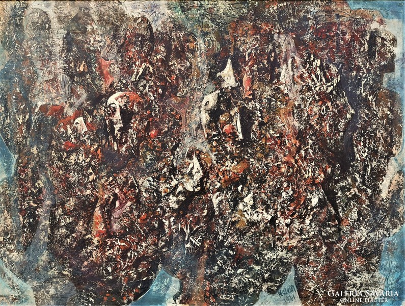 Id. Keleti Jenő (1920 - 1998) Katarzis 1971 c. Képcsarnokos festménye Eredeti Garanciával!