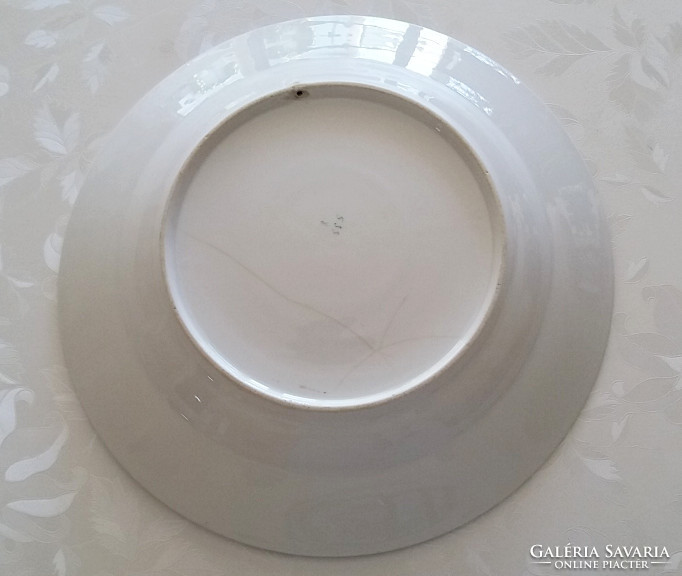 Régi porcelán falitányér virágos tányér 30 cm