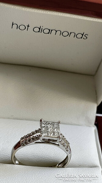 Exclusive 14k White Gold Diamond Diamond Ring About 0.6-0.7 Ct! Gigantic luxury