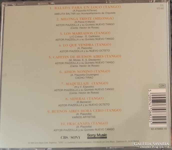Piazzolla: los mas grandes exitos de astor piazzolla cd