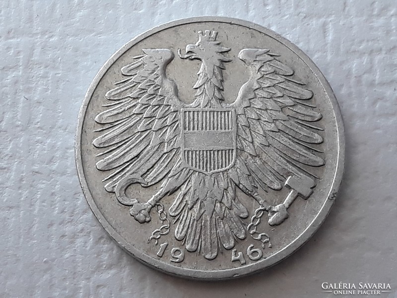 1 Schilling 1946 coin - 1 Austrian Schilling Republic of Austria 1946 foreign coin