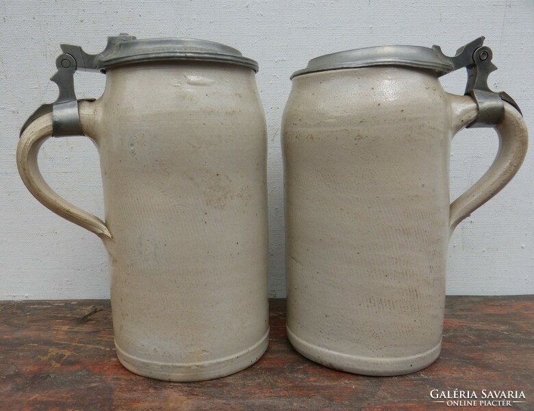 Antique German salt glaze, jug, jug.