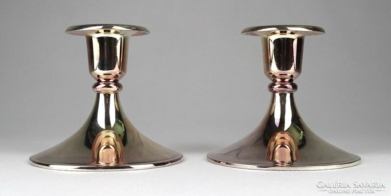 1I772 flawless metal candle holder pair