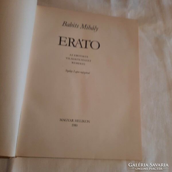 Mihály Babits: erato masterpieces of erotic world poetry with drawings by lajos szalay hungarian helikon 1980