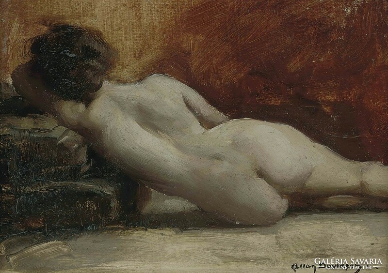 Allan davidson - reclining nude - canvas reprint