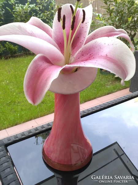 Muránói Calla Lilly glass többszínű üveg  váza