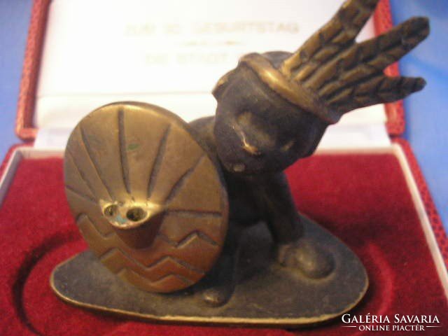 These 27 art deco curiosities indicate Indian v. African warriors hagenauer walter bosse style. Bronze incense holder