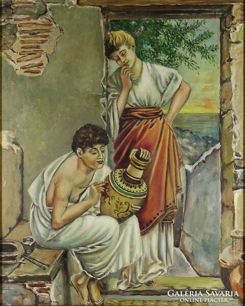 1I780 xx. Century painter: Greek potter