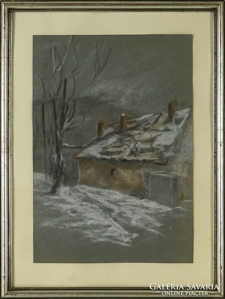 1I824 xx. Century painter: winter homestead