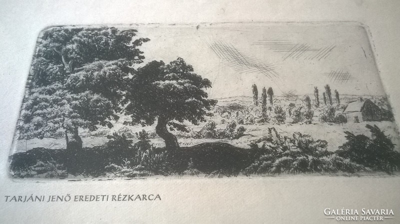 Jenő Tarjáni etching.