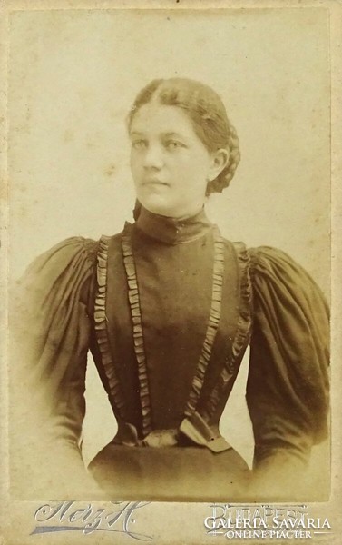 1I808 antique female portrait photography 9.5 X 6 cm herz henrik budapest