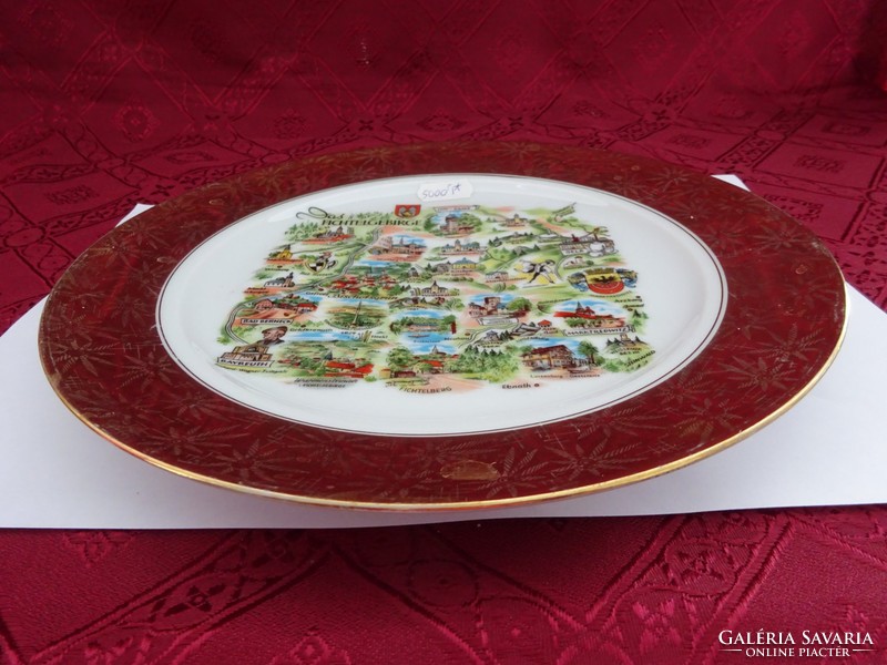 German porcelain decorative plate from Mitterteich bavaria, diameter 24.5 cm. He has!