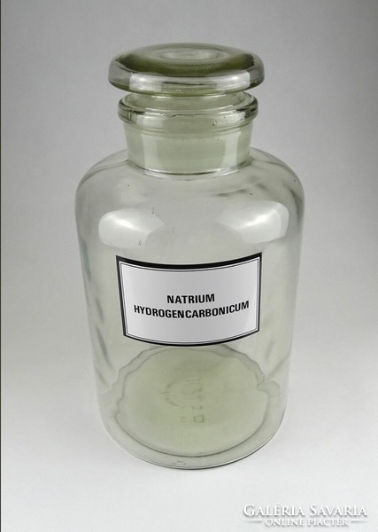1I812 Old Large Pharmacy Bottle with 31.5 Cm Sodium Hydrogen Carbonicum