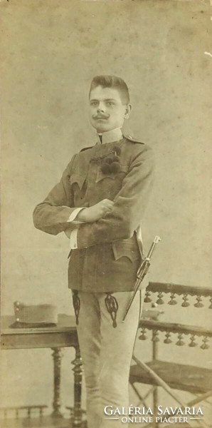 1I839 antique photography soldier photo of sándor székesfehérvár