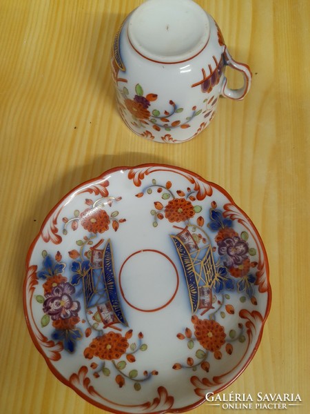 Alt wien austria fischer & sleep pirkenhammer imari pattern porcelain mocha set, set.