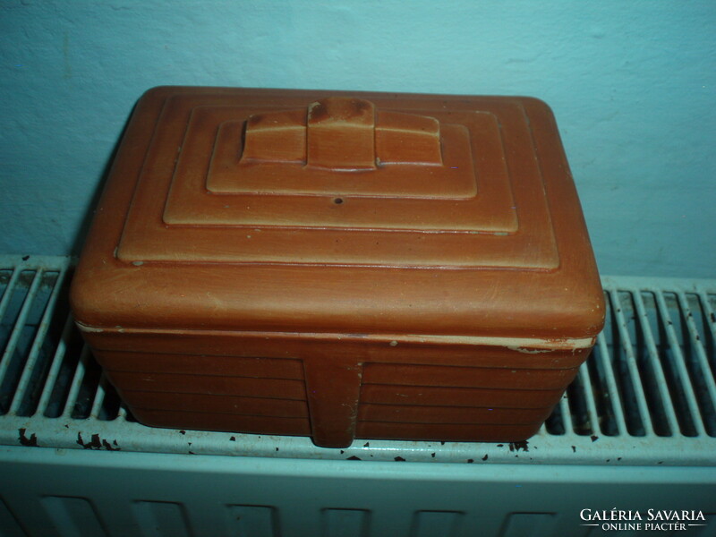Vintage art deco terracotta box