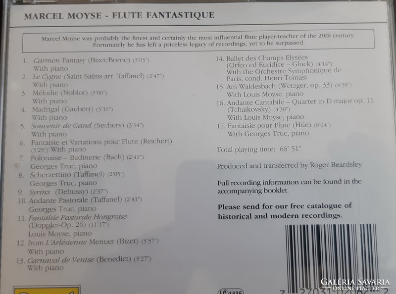 Marcel moyse flute fantastique cd