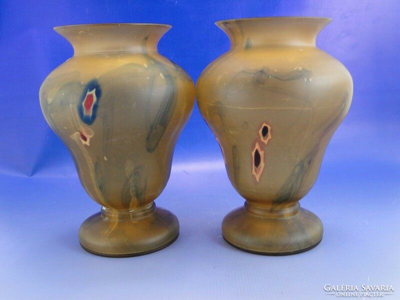 0A046 pair of Austrian Art Nouveau vases