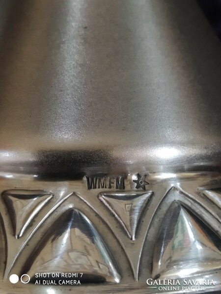 Antique silver plated wmf lid goblet with 1908 engraving