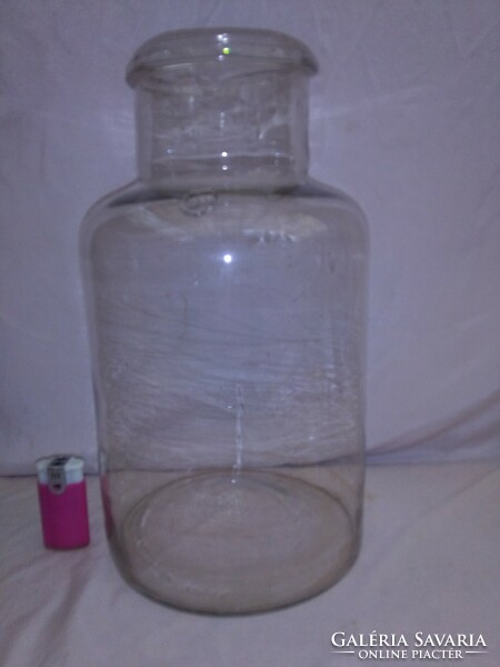 Old six liter sealed mason jar, huta glass