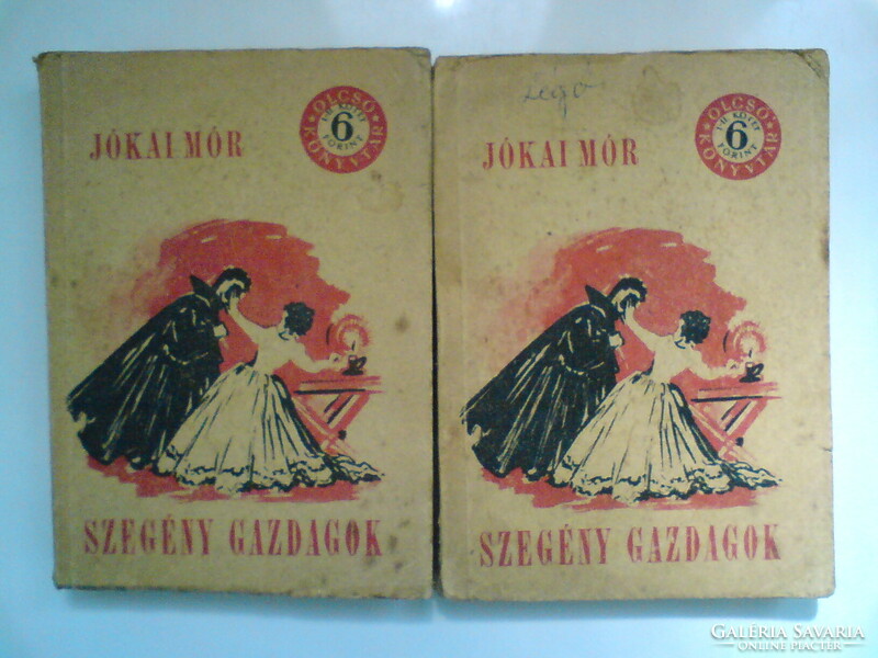 Old book 1955 - Jókai mór: poor rich i.- Ii. (Cheap Library Series)
