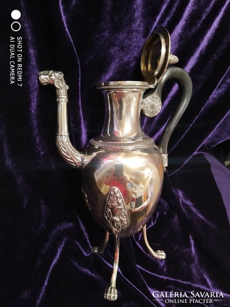 Antik ezüst (950) empire kávéskanna Párizs ca. 1820-as évekből
