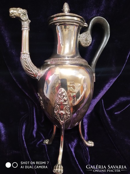 Antique silver (950) empire coffee pot in Paris ca. From the 1820s