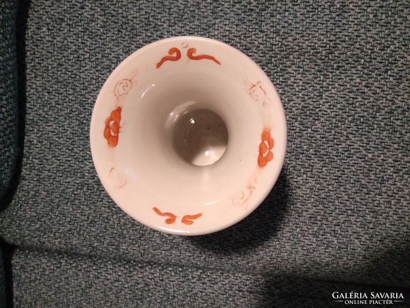 Antik, japán Imari kézzel festett porcelán tölcséres váza