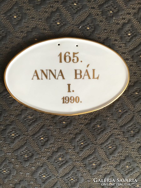 Anna-ball Herend plaque, 1st place - custom made, there is no other one like it!