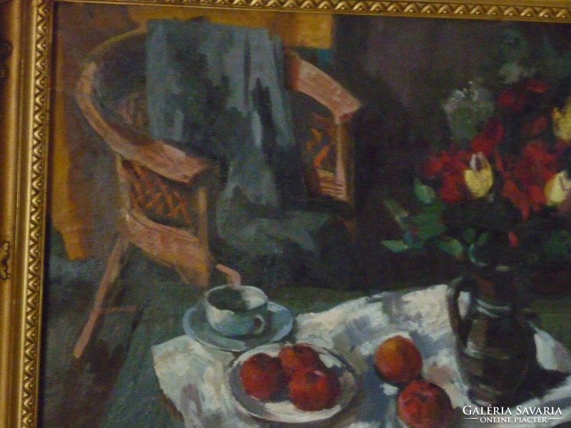 For sale at the age of Szentgyörgy: oil canvas painting, still life, painting in the gallery