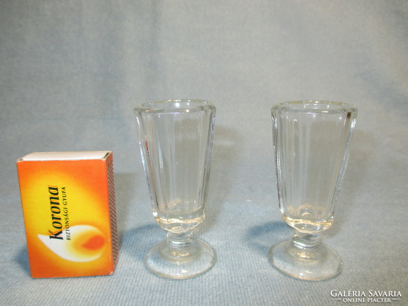 2 pcs old brandy glass glasses